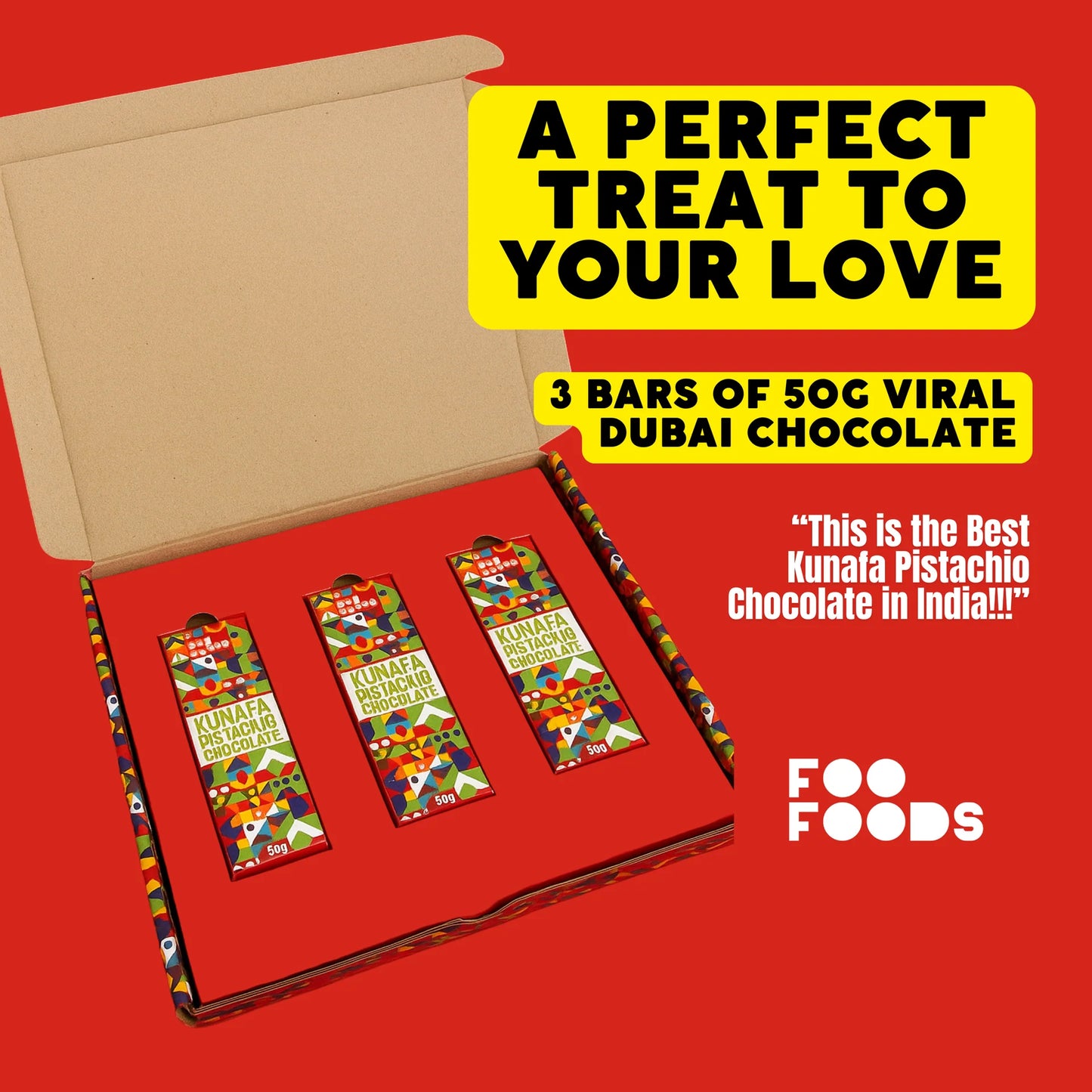 Kunafa Gift Box- Viral Mini Kunafa Chocolate - 3 pcs in a Beautiful Box