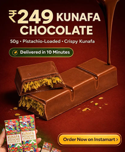 Viral Kunafa Pistachio Chocolate- Mini Bar 50g