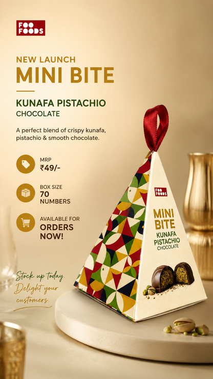 Kunafa Pistachio Bites - 60 pcs (2x30nos)