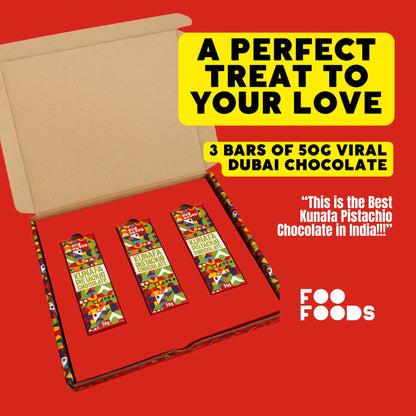 Kunafa Gift Box- Viral Mini Kunafa Chocolate - 3 pcs in a Beautiful Box